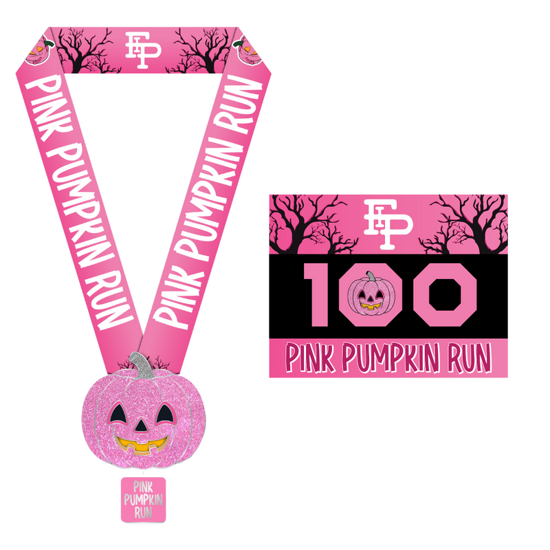 Pink Pumpkin Boo Crew Medal Only