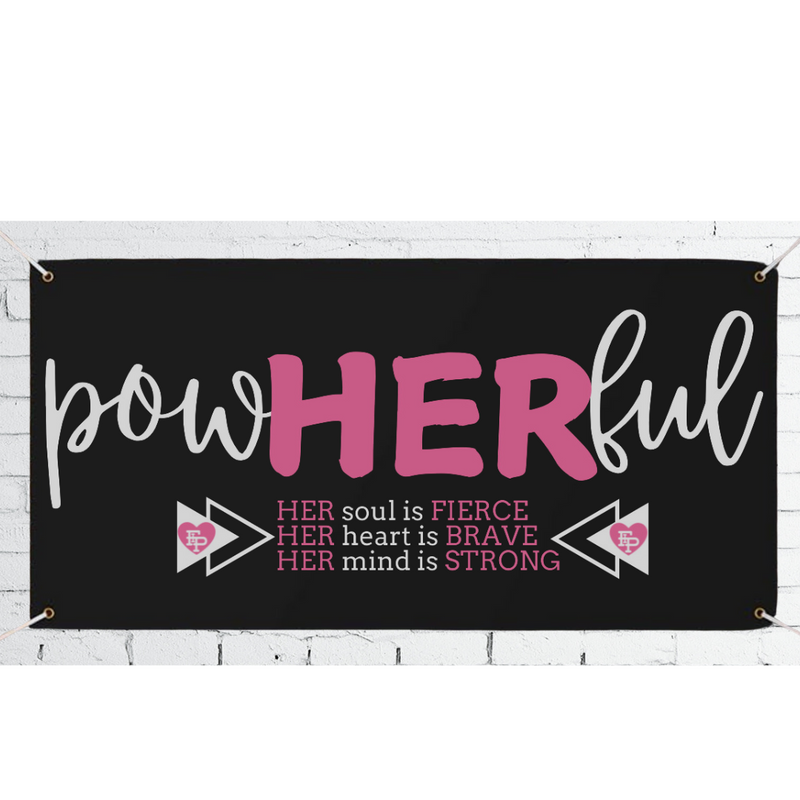 PowHERful Wall Flag/Banner